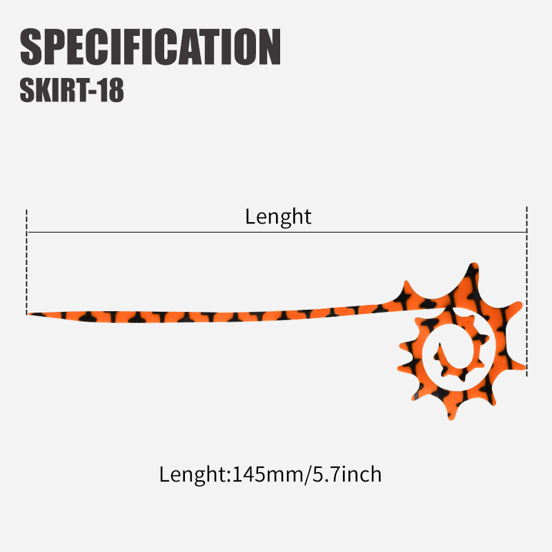 TEASER 5pcs SKIRT-18 145mm Rok - Fishing Lure Jig ulasan dan harga