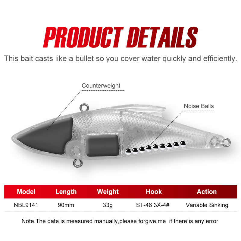 Noeby 3 Buah 90mm 33g Sinking  - Fishing Lure Crankbait ulasan dan harga